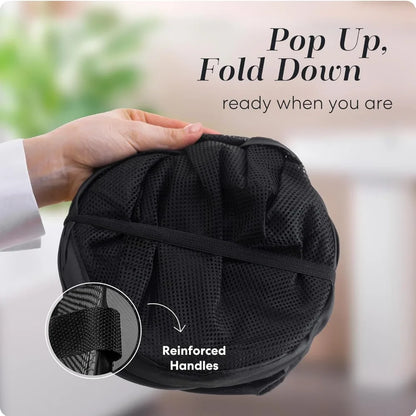 Portable Folding Laundry Hamper with Pocket