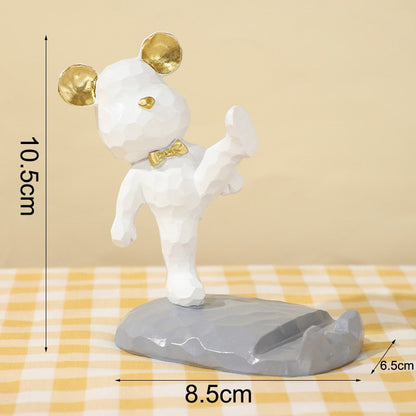 Cute Mini Martial Arts Bear Phone Holder - Befez