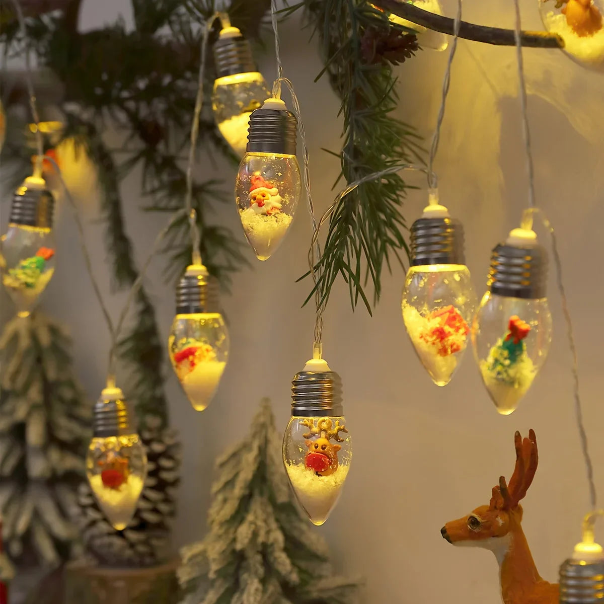 Warm White LED Fairy String Lights 2m 10 LEDs Battery Operated