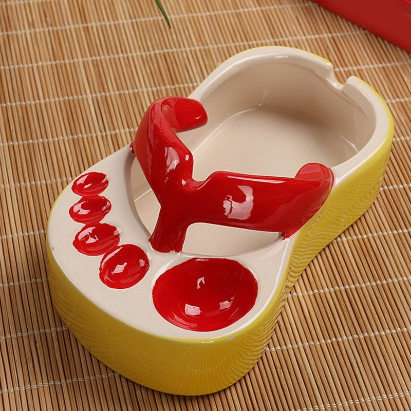 Colorful Ceramic Flip Flop Shaped Serving Dish