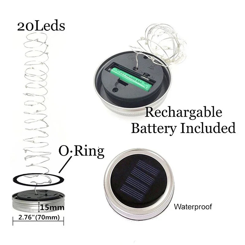 Outdoor Solar String Lights | Waterproof Garden Decor Lamp
