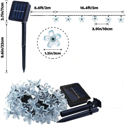 Outdoor Solar Fairy Lights Warm White 8 Modes
