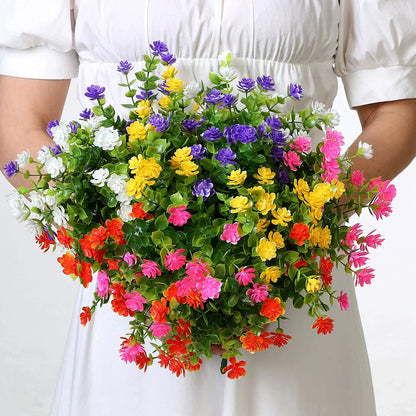 Colorful Outdoor Artificial Hanging Flowers