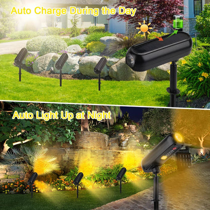 Solar Powered Garden LED Spotlight Waterproof Outdoor Light