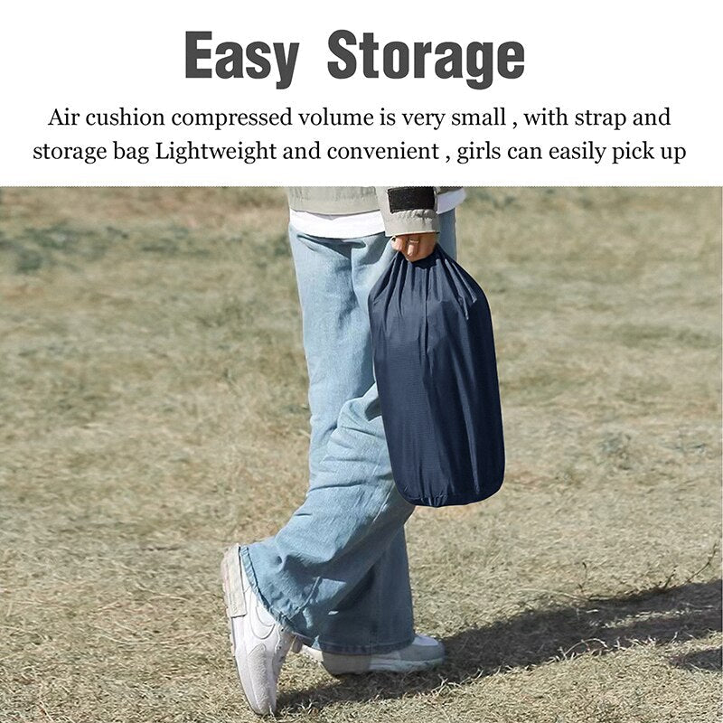 Comfortable Outdoor Inflatable Camping Air Bed with Pillow