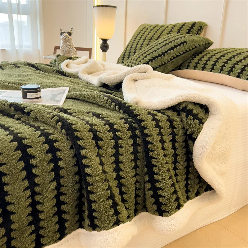 Plush Soft Fleece Blanket for Bed and Sofa