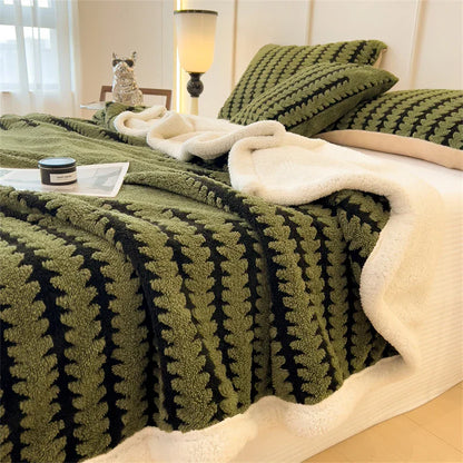 Plush Soft Fleece Blanket for Bed and Sofa