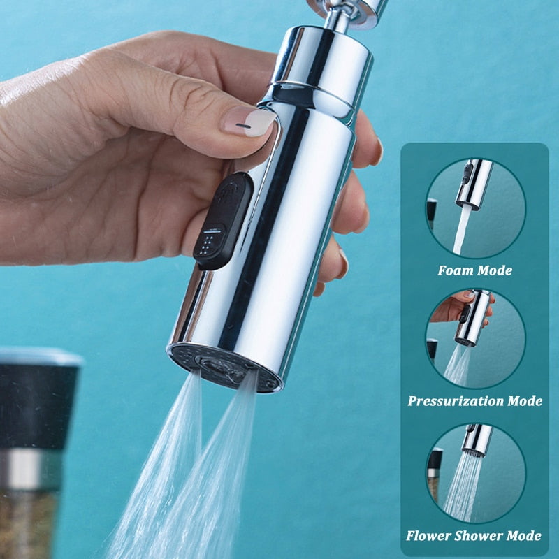 Water Saving 3-Mode Faucet Adapter