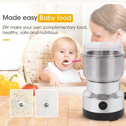 Compact Electric Grinder - 300ml Fine Mill for Coffee, Spices