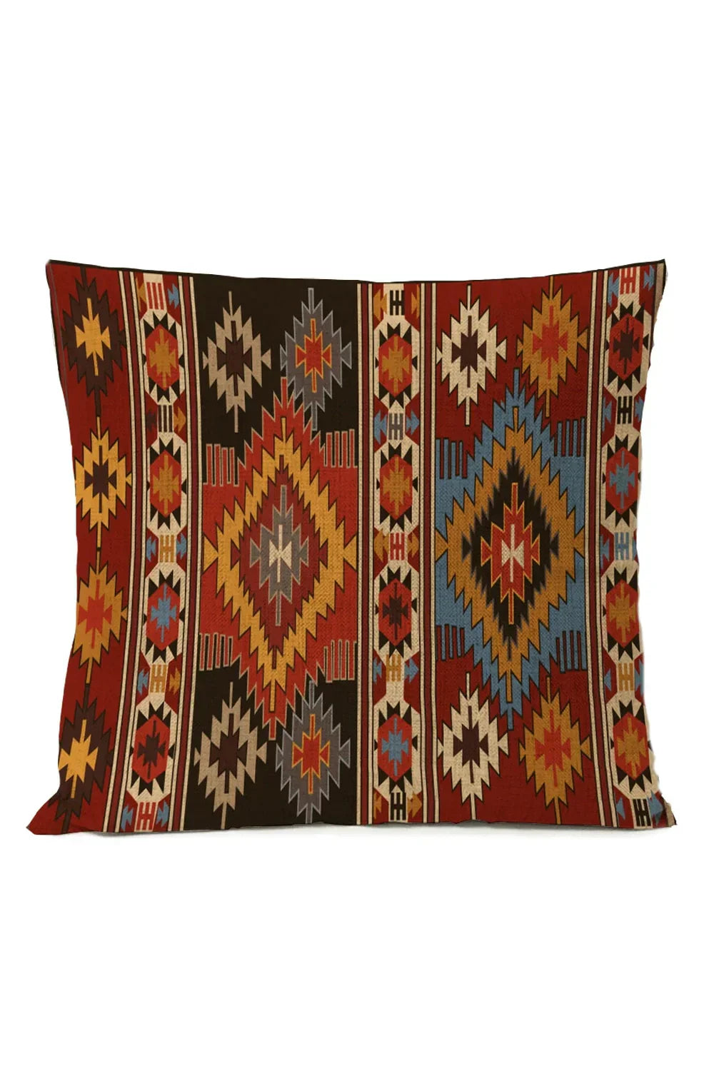 Colorful Global Print Pillow Cover