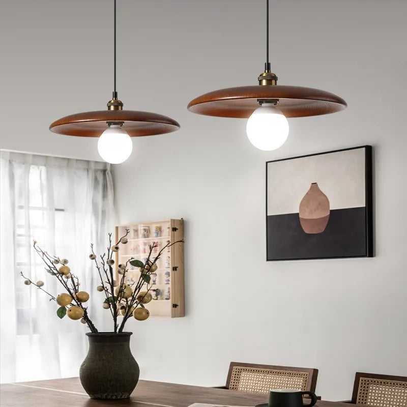 Simple Wooden LED Hanging Light