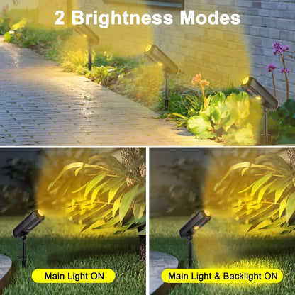 Solar Powered Garden LED Spotlight Waterproof Outdoor Light