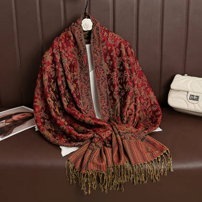 Soft Cashmere Women's Scarf Luxury Warm Print
