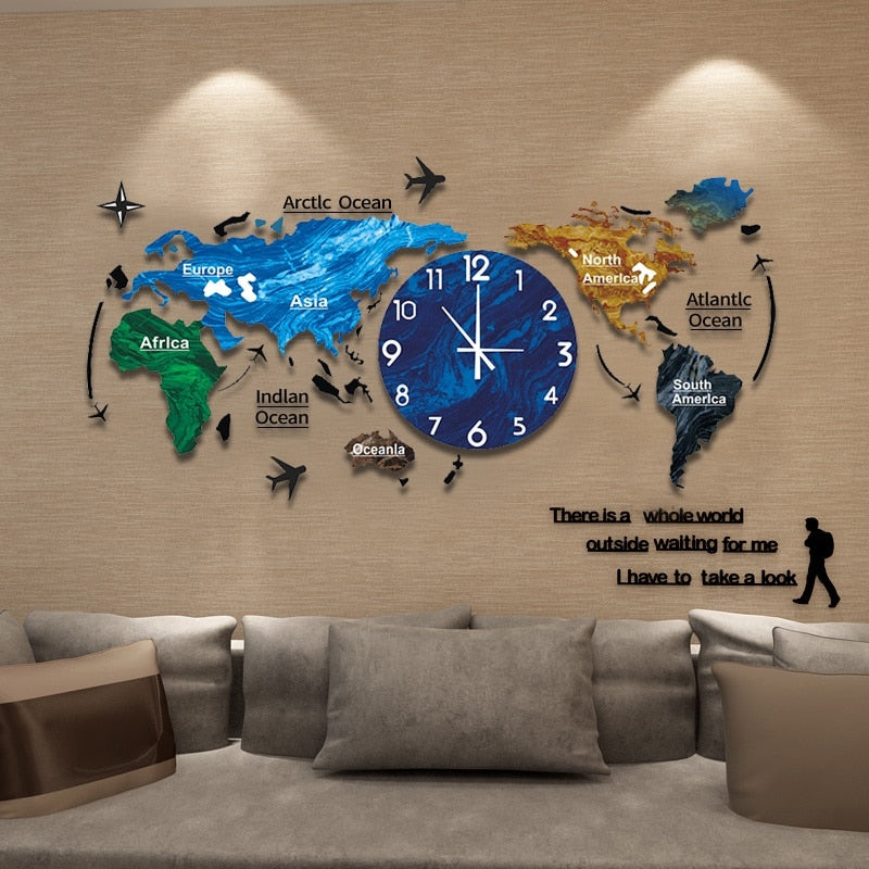 Colorful Modern 3D Wall Clock Kit