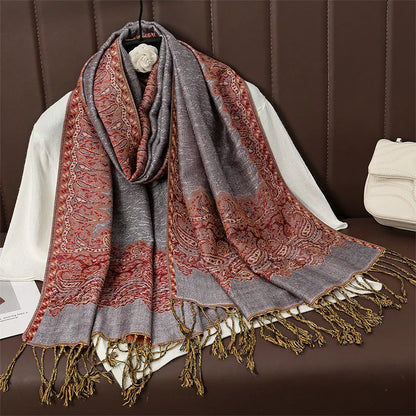 Soft Cashmere Women's Scarf Luxury Warm Print