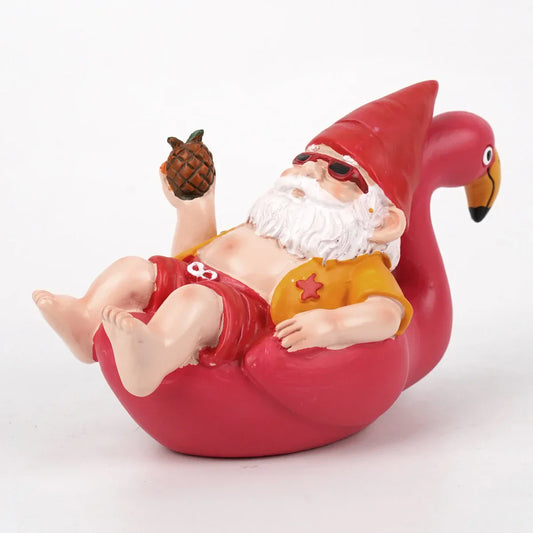 Colorful Garden Gnome Figurine with Pineapple Decor - Befez