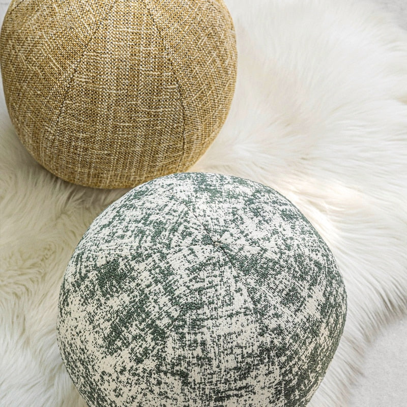 Round Woven Decor Pillow