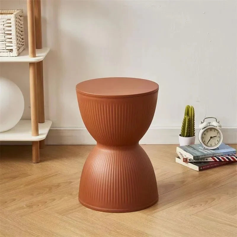 Modern Slim Side Table with Unique Hourglass Shape