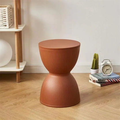 Modern Slim Side Table with Unique Hourglass Shape