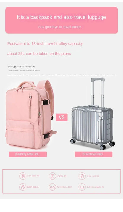 Compact Travel Bag with Laptop and Shoe Pocket