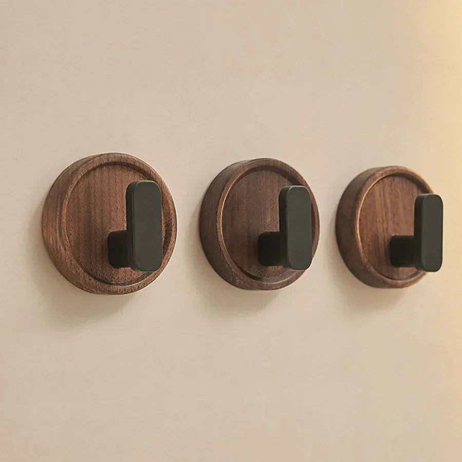 Stylish Wooden Wall Hooks for Keys and Towels