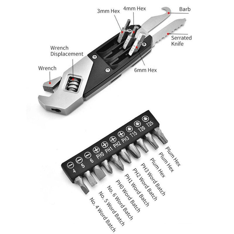 Premium Folding Stainless Steel Tool Kit Set