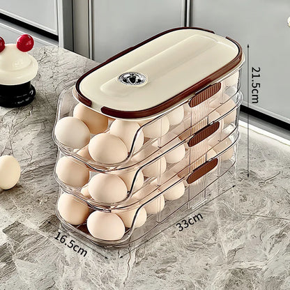 Clear Stackable Egg Tray for Fridge Storage