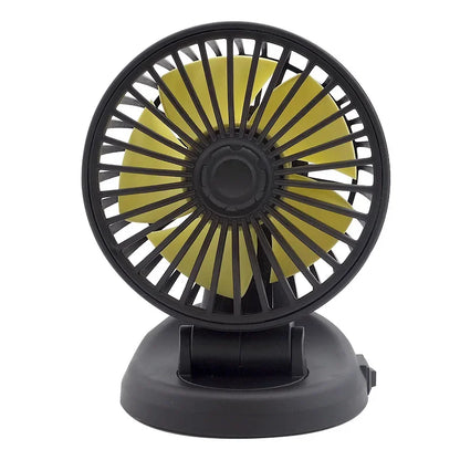 Portable Car Fan with USB & Cigarette Lighter Adapter