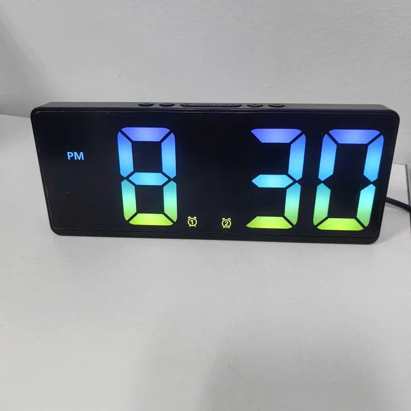 Compact LED Alarm Clock with Night Light
