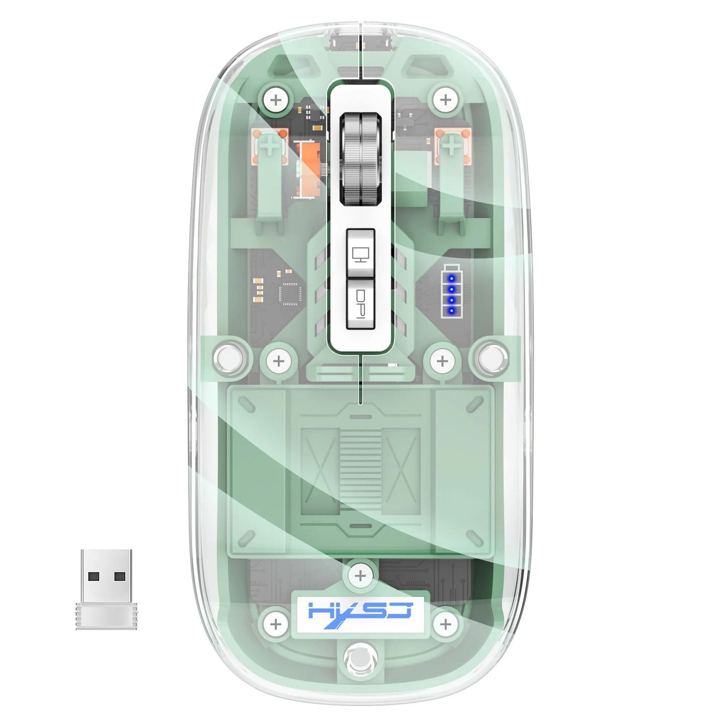 Clear Wireless Computer Mouse