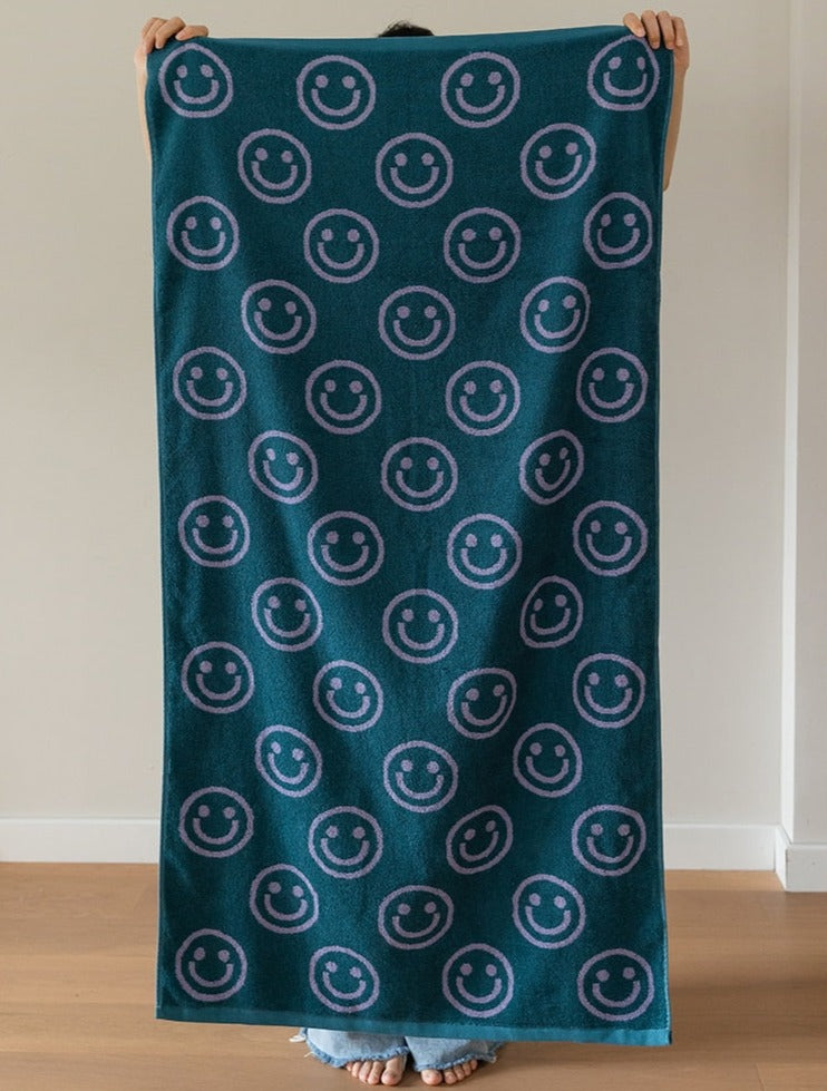 Fun Happy Face Beach Towel
