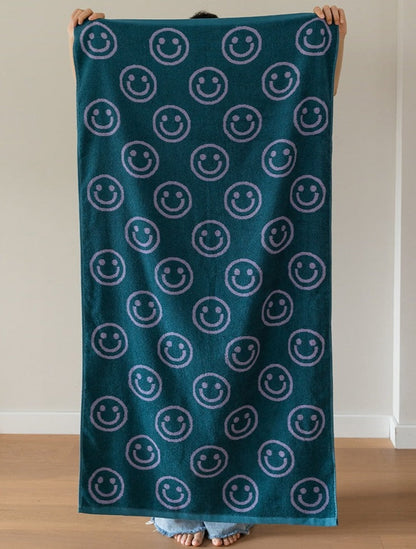 Fun Happy Face Beach Towel