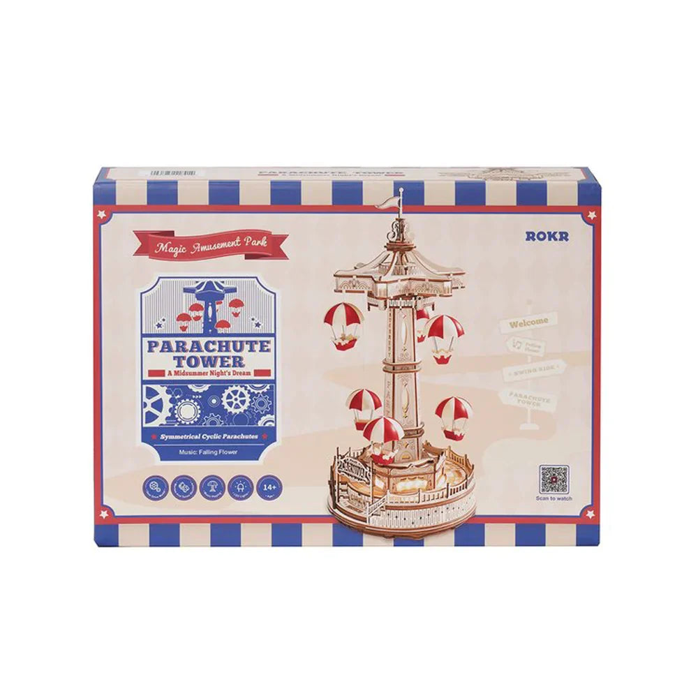 Colorful 3D Music Box Puzzle with Lights and Motion