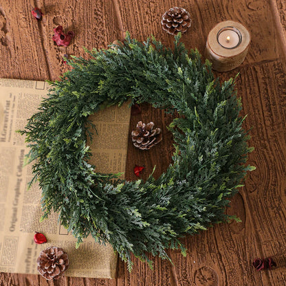 Artificial Fresh Green Wreath for Home Decor