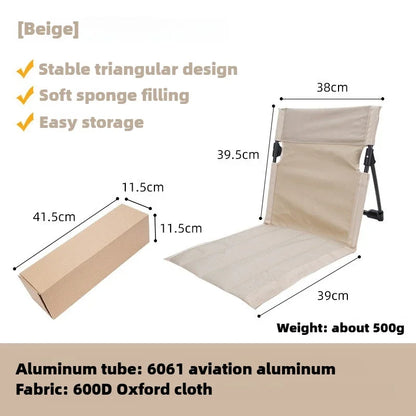 Lightweight Portable Camping Chair with Padded Seat