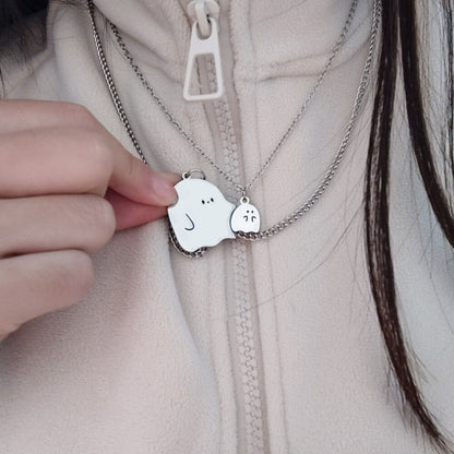 Adorable Ghost Lover Pendant Necklace