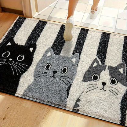 Comfy Cat Theme Rug | Waterproof Non Slip Mat