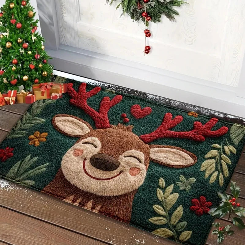 Fun Christmas Doormat with Santa & Gingerbread Design