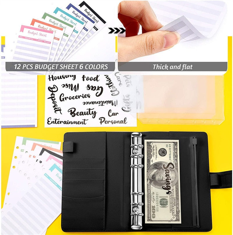 Practical Leather Wallet Organizer Notebook