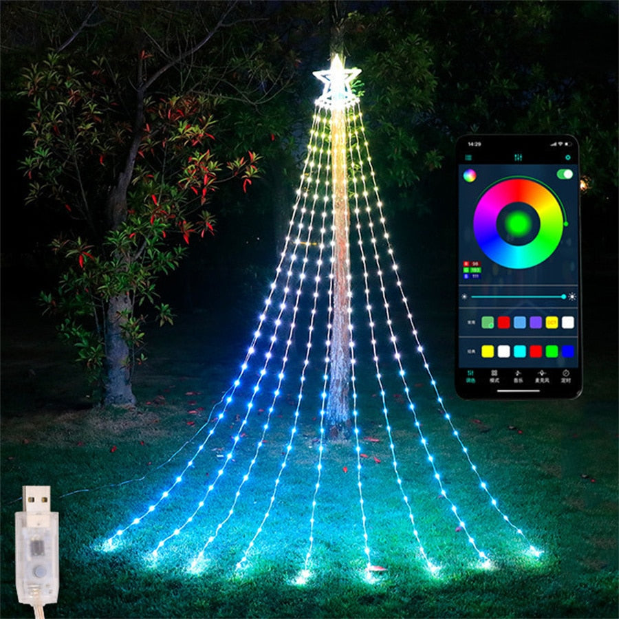 Colorful Indoor Christmas Tree LED Fairy Lights