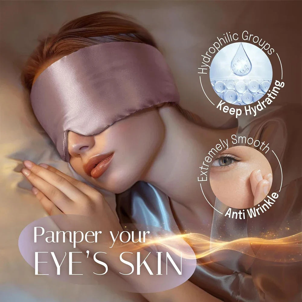 Soft Mulberry Silk Sleep Eye Mask for Better Sleep