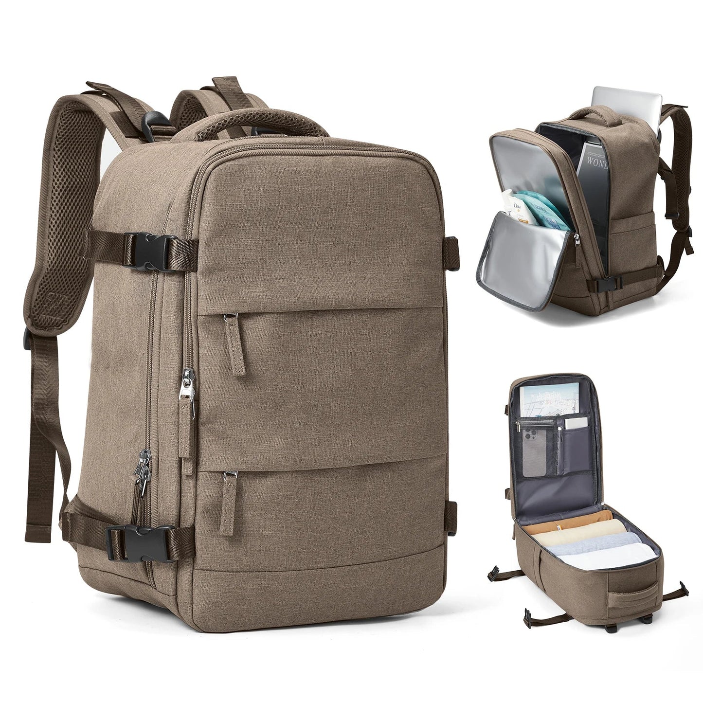 Waterproof Travel Backpack with Laptop Sleeve & Storage