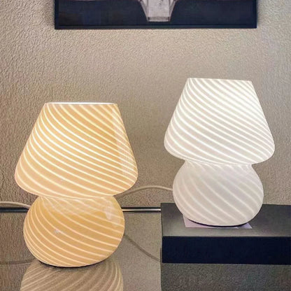 Colorful Glass Mushroom Table Lamp