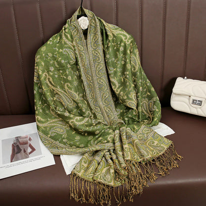 Soft Cashmere Women's Scarf Luxury Warm Print