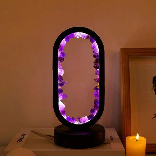 Calming Purple Gemstone Table Lamp - Befez