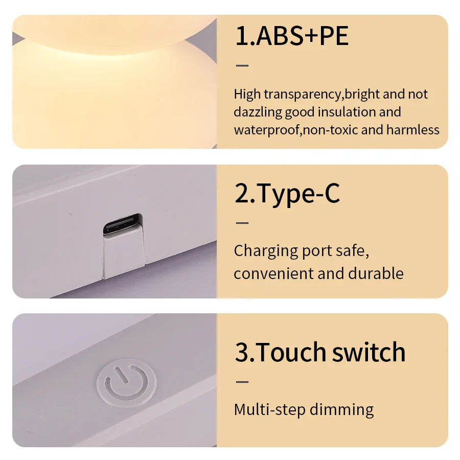 Colorful LED Desk Lamp with Dimmer and USB Port