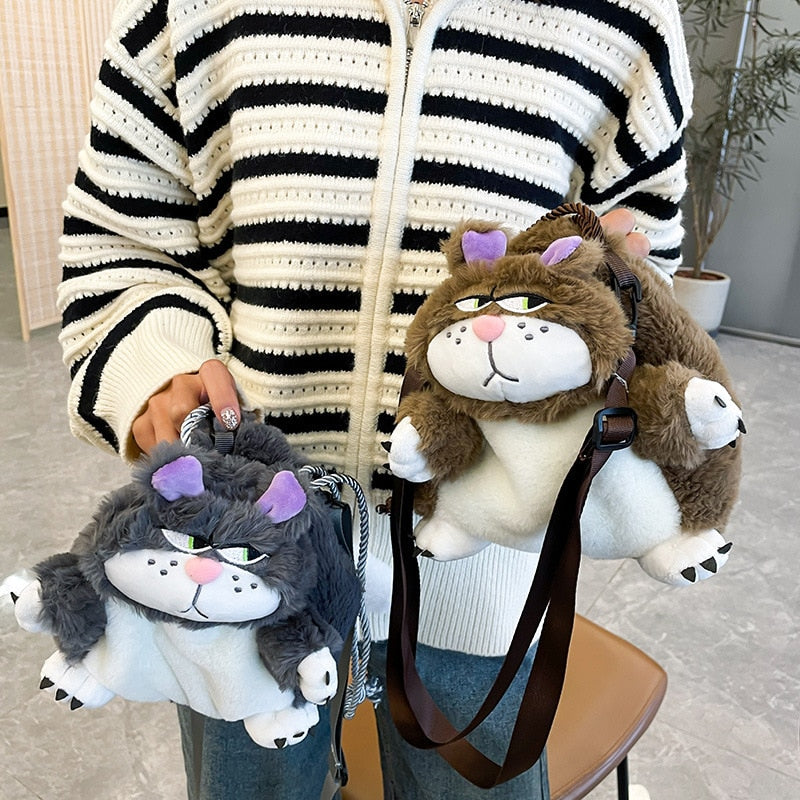 Fun Cat Plush Purse Bag