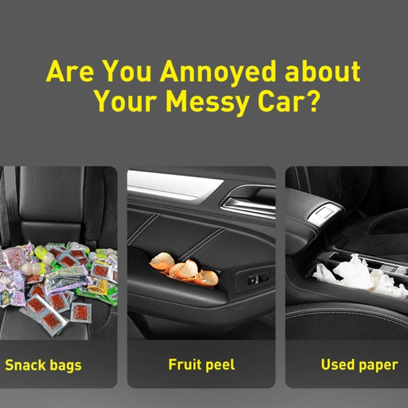 Compact Car Backseat Trash Can Holder