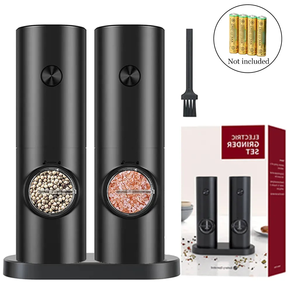 Automatic Salt Pepper Grinder Set, Adjustable Coarse Mill - Befez