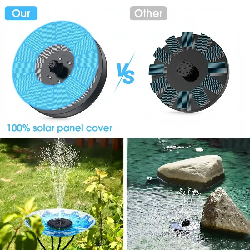 Solar Powered Garden Fountain with RGB Lights